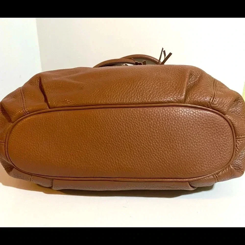 Michael kors brown leather satchel handbag